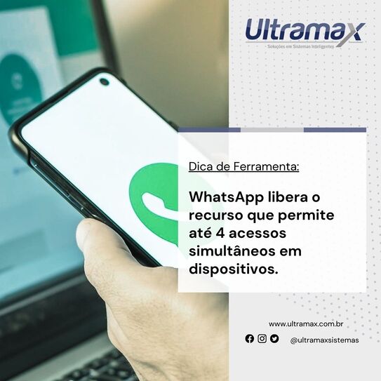 WhatsApp libera o recurso que permite até 4 acessos simultâneos em dispositivos..jpg